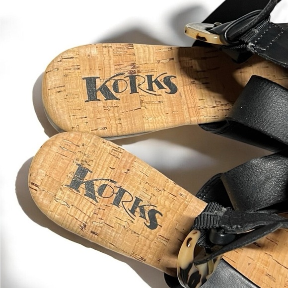 🌻NEW Korks by Kork-Ease Blush Slingback Flats in Black Size 6 - Picture 8 of 11